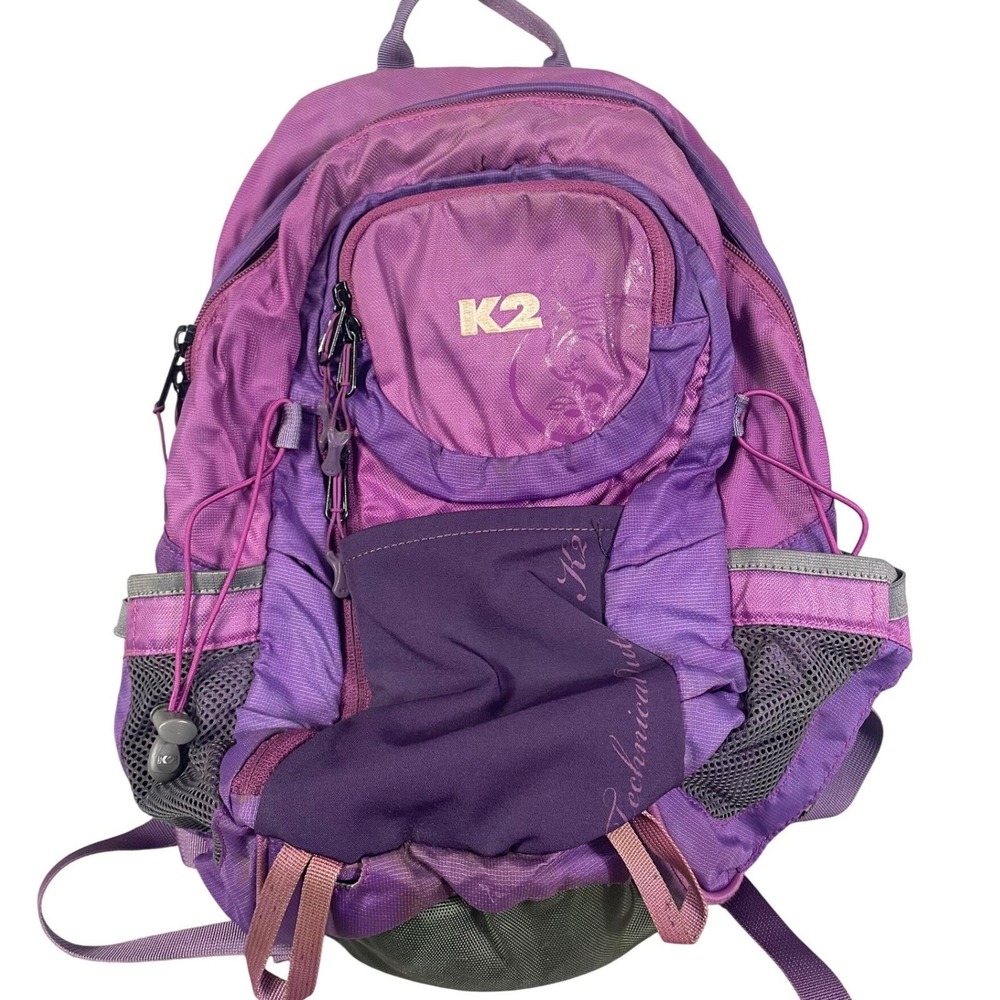 K2 Mini Vintage Daypack Purple Hiking Backpack Womens Outdoors Bag